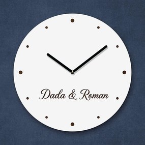 DUBLEZ | Personalizované drevené hodiny s menami