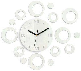 3D nalepovacie hodiny Ring biele