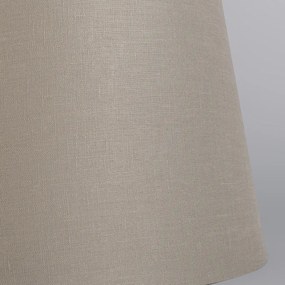 Ľanové tienidlo na lampu Taupe okrúhle šikmé 35/30/18