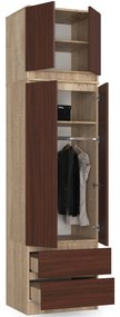 Nadstavba na skriňu Sashka II (dub sonoma + wenge). Vlastná spoľahlivá doprava až k Vám domov. 1071033