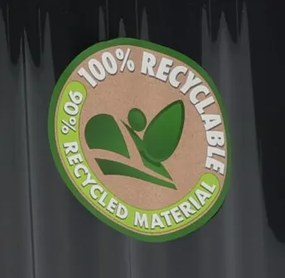 Úložný box s vekom 30x16 cm, čierny, recyklovatelný  plast
