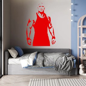 Veselá Stena Samolepka Dwayne Johnson The Rock Farba: červená, Veľkosť: 60 x 40 cm
