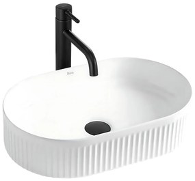 Rea Vanda, umývadlo na dosku 490x310x130 mm, biela lesklá, REA-U0603