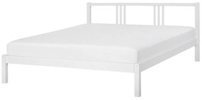 Manželská posteľ 160 cm VALLES (s roštom) (biela). Vlastná spoľahlivá doprava až k Vám domov. 1007548