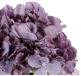 Pugét hortenzií fialová, 5 kvetov, 20 x 43 cm