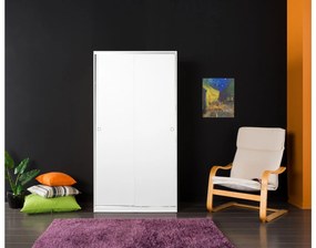 Šatníková skriňa s posuvnými dverami Seworella 1 (biela). Akcia -20%. Vlastná spoľahlivá doprava až k Vám domov. 1108623
