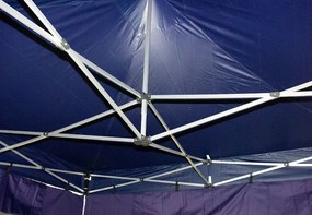 Garthen PROFI 371 Záhradný párty stan nožnicový 3x3 m modrý + 2 bočné steny