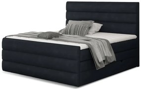 Kontinentálna boxspring posteľ Carmen, čierna 160x200cm (Kronos 07/ Cand 03)