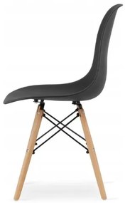 Jedálenská zostava TODI 60cm okrúhly stolový set biely + 2 stoličky OSAKA čierne