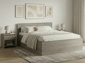 Posteľ SOFIA 160 x 200 cm, dub lanýž Rošt: S lamelovým roštom, Matrac: Matrac Coco Maxi 20 cm