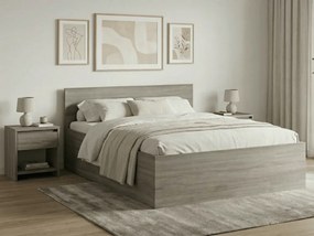 Posteľ SOFIA 160 x 200 cm, dub lanýž Rošt: S lamelovým roštom, Matrac: Matrac Deluxe 10 cm