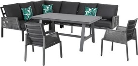 Doppler ELBA - záhradná 5-dielna hliníková jedálenská súprava - 2. akosť (N522)