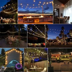HS Farebná svetelná reťaz s LED žiarovkami - YARDBULBS