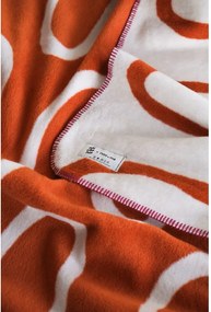 Oranžová deka 150x200 cm Swirl – noo.ma