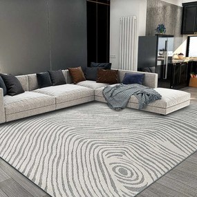 TZ Sivý obdĺžnikový pruhovaný koberec Strado Polo Cloud vzor zebra Rozmer: 120x170 cm