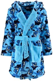 Detský župan s kapucňou Ježko Sonic, EU 98 Svetlo modrá