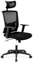 Autronic BONTEC Kancelárska stolička, hojdací mechanizmus, čierna sieťovina, KA-B1013 BK Farba: Čierna