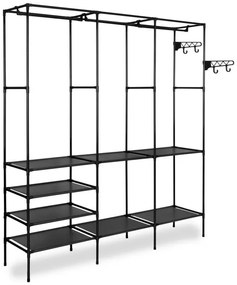 Šatníková skriňa SYNTIA čierna