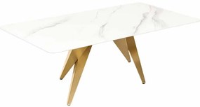 Keramický konferenčný stolík Zephyra 130 cm biely