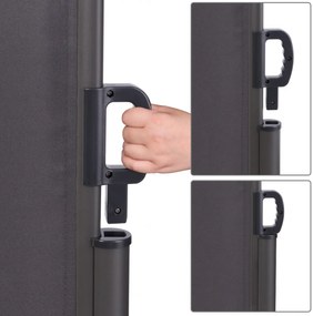 Bočná markíza Lovington - 180 x 300 cm, hliník antracit