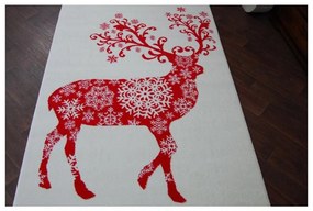 Kusový koberec Vianočný sob krémový 133x190cm