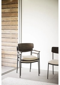 Krémovo-tmavohnedé jedálenské stoličky v súprave 2 ks Maymont – Rowico