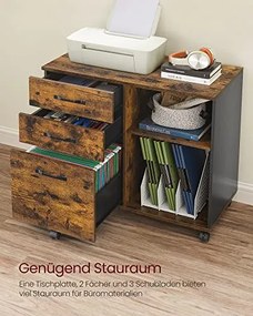 VASAGLE Kartotéka s dvoma zásuvkami SONGMICS OFC041B01