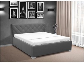 Čalúnená posteľ s elektrickým otváraním úložného priestoru DENIS 160 Farba: eko čierná