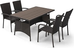 Záhradný jedálenský set AVENBERG TAVOLO, hnedá