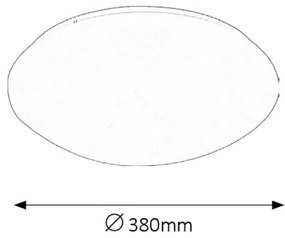 Rabalux LED kúpeľňové stropné svietidlo Lucas 1x24W | 1560lm | 4000K | IP44 | 38cm - kruhové biele