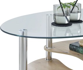 Oválny konferenčný stolík Panty, dub sonoma/artisan