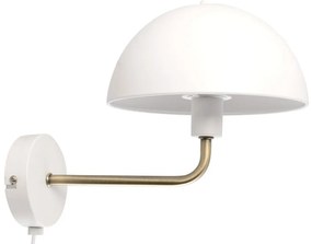 Nástenná lampa v bielo-zlatej farbe Leitmotiv Bonnet, výška 25 cm