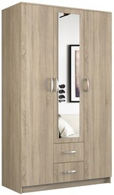 Skriňa ROMANA so zrkadlom 120 cm dub sonoma