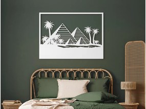 drevko Obraz Pyramídy v Gíze Rozmer obrazu: 47,5 x 65 cm, Farba dekorácie: Čierna
