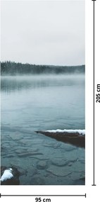 Fototapeta na dvere - Ľadové severské jazero (95x205cm)