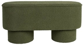 Zelená lavica z textílie buklé Marcos – White Label