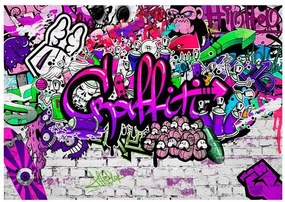 Fototapeta - Purple Graffiti Veľkosť: 196x140, Verzia: Samolepiaca