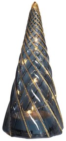 SIRIUS LED světelný stromek, skleněný, černý, 19 cm