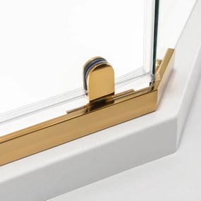 BPS-koupelny Päťuholníkový sprchový kút KZ91A 80x80 zlatá/transparent - bez vaničky