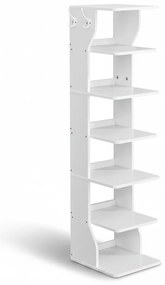 Vasagle Botník CINDY, 6 úrovní, 30x26,4x110,4cm, biela