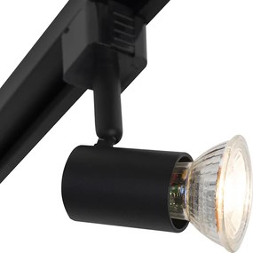 Inteligentný koľajnicový systém čierny 1-fázový 5-svetlo vrátane Wifi GU10 - Jeany