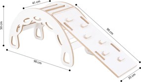 Multifunkčná detská súprava 4v1 – hojdačka, šmykľavka a vankúš béžová