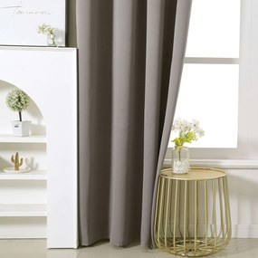 Sivo hnedý záves OXFORD 140x250 cm Zavesenie: Kovové krúžky