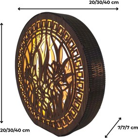 Stolná lampa z dreva Narcis | DAFFODIL: HDF - Orech 20 cm 4793-115248 LED0614