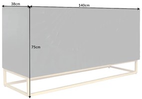 Dizajnová komoda Shayla 140 cm čierne mango
