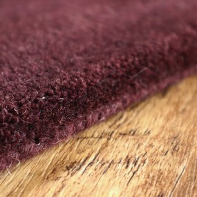 Asra, Ručne všívaný kusový koberec Asra wool tm. fialová, 60x110, fialová, obývacia izba