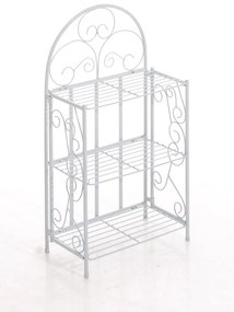 Kovová polica regál Sora - Biela