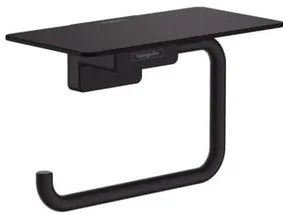 Držiak toaletného papiera Hansgrohe AddStoris vo farbe matná čierna 41772670, 1 ks