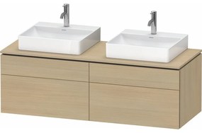 DURAVIT L-Cube závesná skrinka pod dve umývadlá na dosku, 4 zásuvky, 1420 x 550 x 482 mm, dub Mediterrane, LC4872B71710000