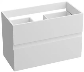 Lavita ARIZONA závesná skrinka s keramickým umývadlom 81 cm, 2 zásuvky so SoftClose, biela, 432365